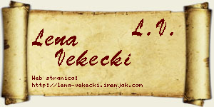 Lena Vekecki vizit kartica